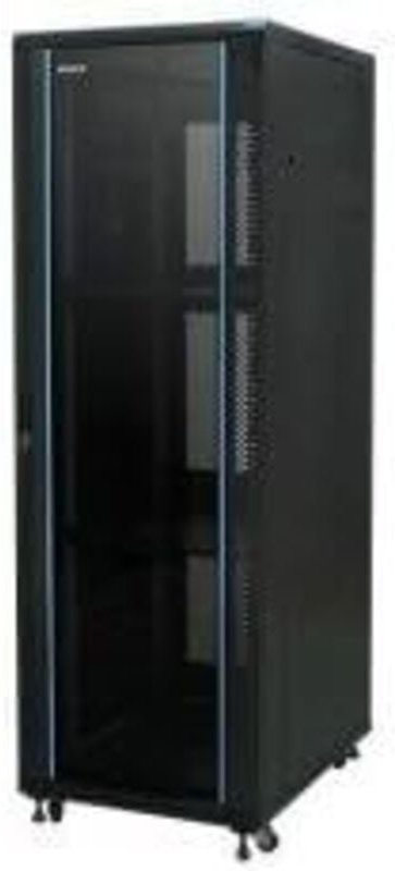 19'-Rackschrank Phasak Pro 22U 600x800 - Abnehmbare Struktur, Tür aus gehärtetem Glas de, aktive Belüftung, Ablagen und ...