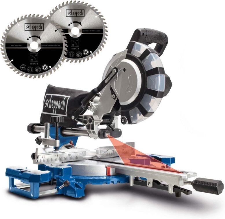 Scheppach - Kapp und Gehrungssäge HM254SPX Zugsäge Kappsäge 254mm 2.Sägeblatt