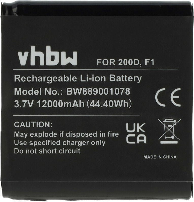 vhbw Akku kompatibel mit Pure Jongo S3, S340b, S3X digital Radio (12000mAh, 3,7V, Li-Ion)