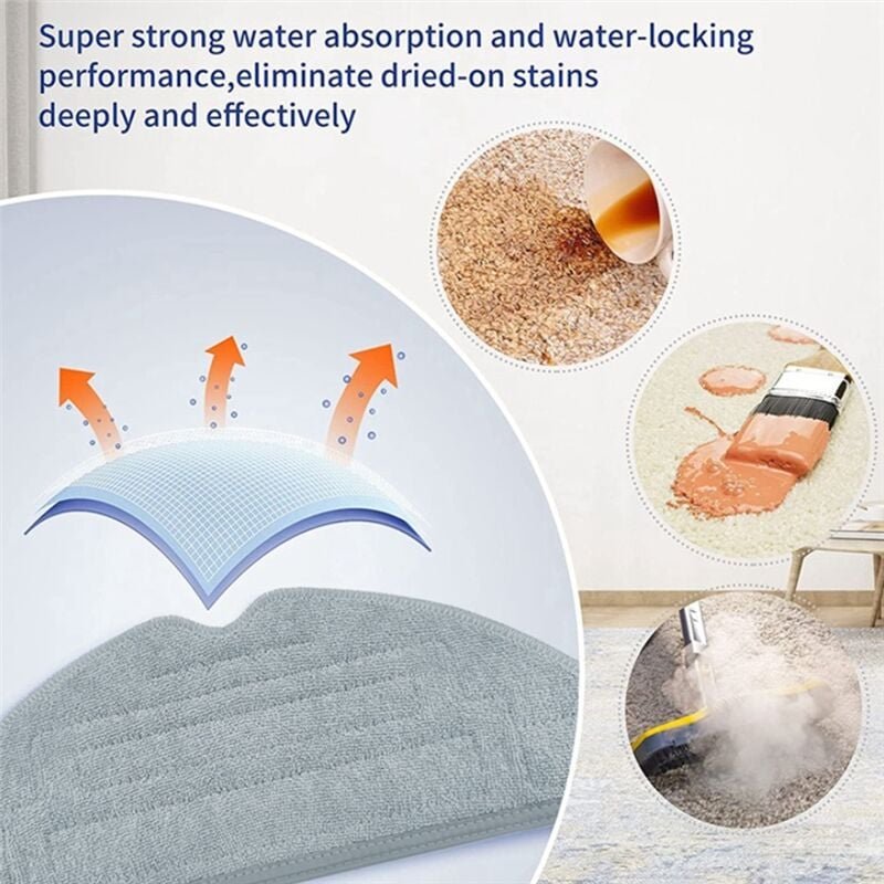 10 stücke Doppelte Hauptseitenbürsten Mopptücher HEPA-Filter