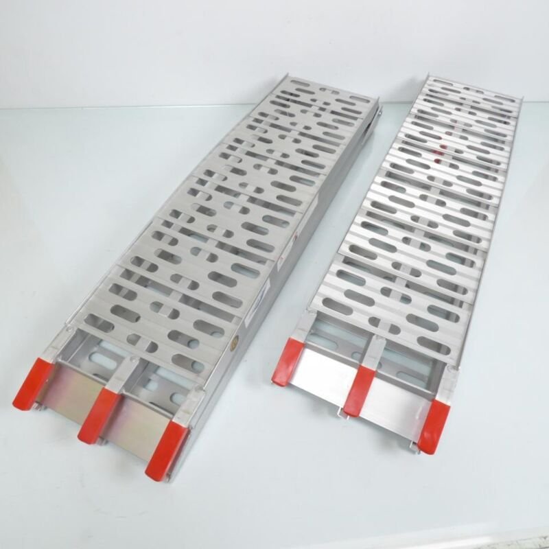 paar neue faltbare laderampen aus alu für motorrad roller quad