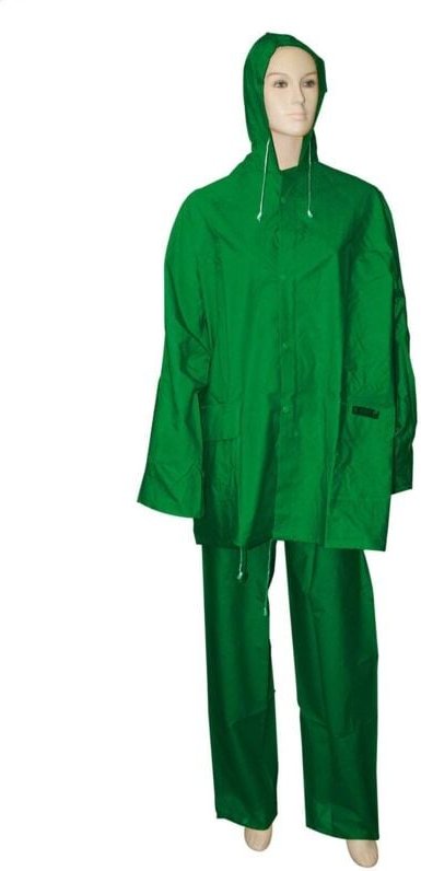 Pvc-regenjacke und -hose brixo grün- xl