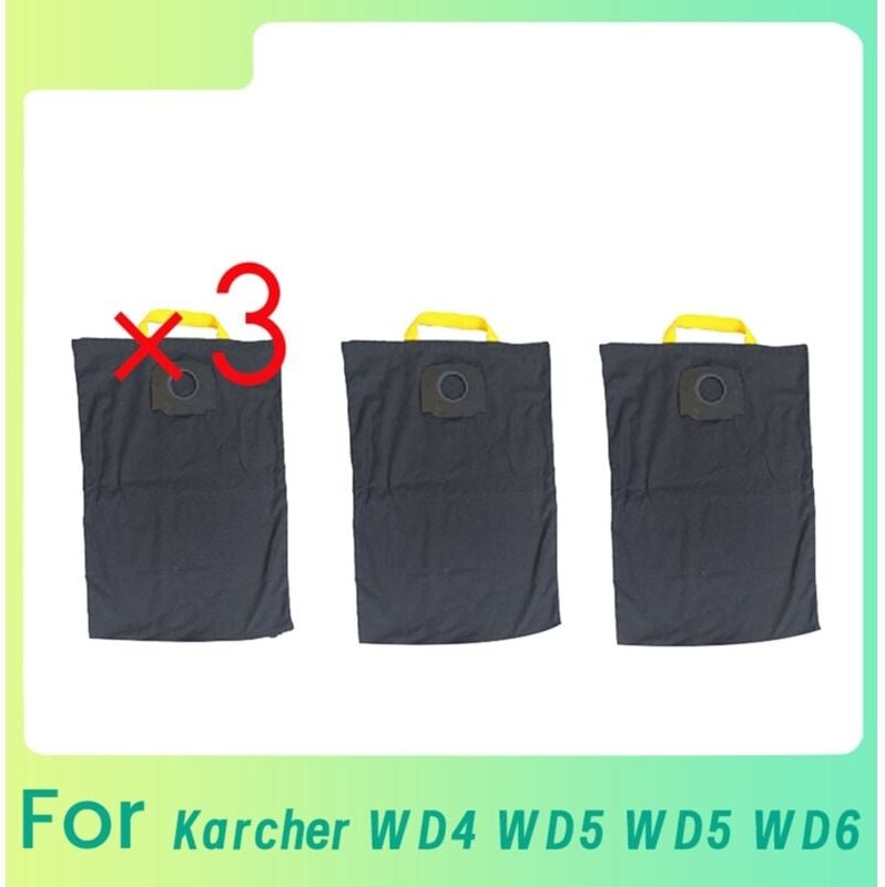 3 Pcs Teile Stoff Staubbeutel für WD4 WD5 Schwarz