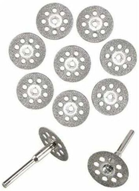 FOREHILL 10-teiliges Mini-Diamanttrennscheiben-Set für Rotationswerkzeuge, Schneiden, Sägen, Polieren, Schleifen und Boh...