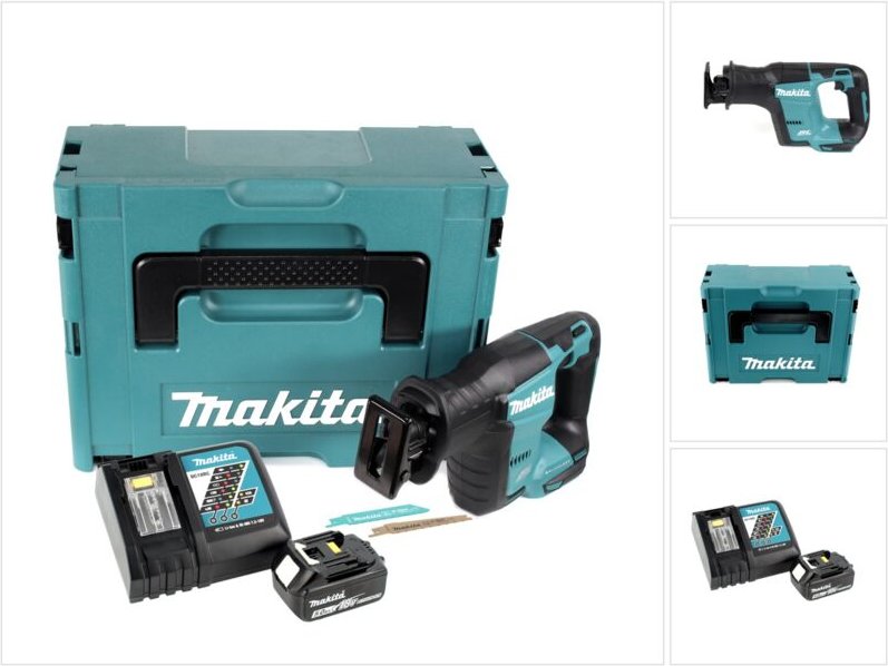 Djr 188 RG1J Akku Reciprosäge 18 v Brushless Säbelsäge im Makpac + 1x 6,0 Ah Akku + Ladegerät - Makita