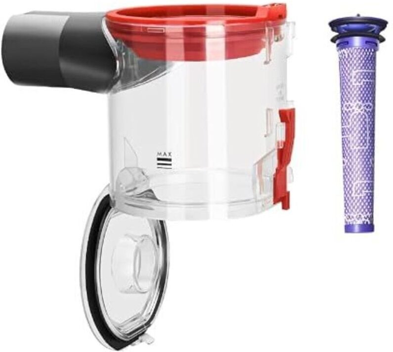 Verbesserter Staubbehälter für Dyson Staubsauger V7, V8, SV10 und SV11, Ersatzteile, verbessertes transparentes Staubbeh...