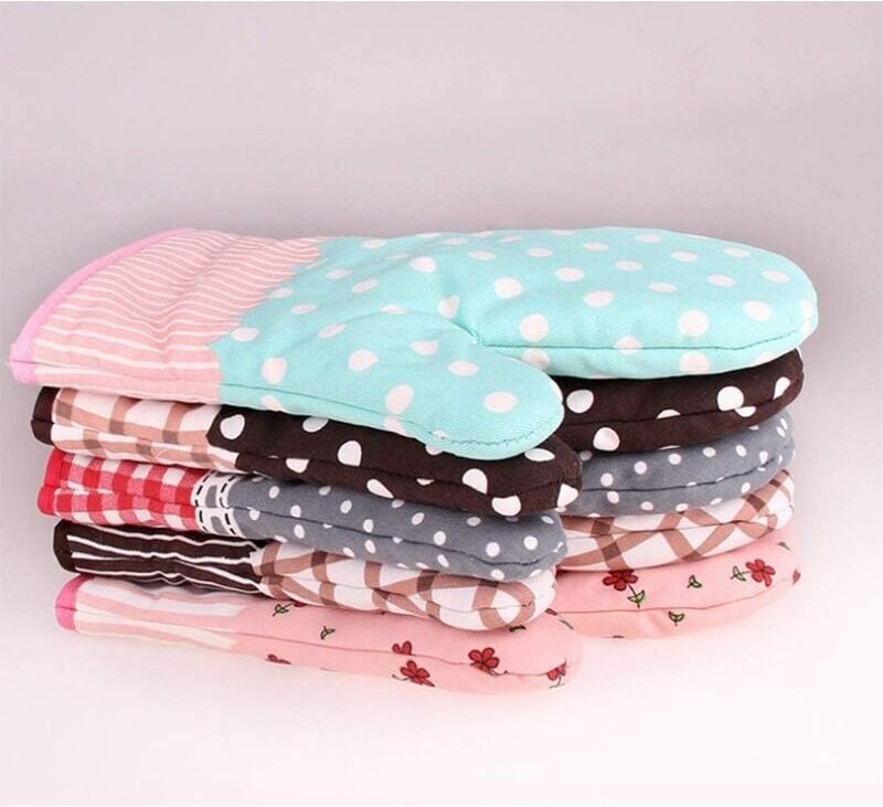 Ofenhandschuhe, Ofenhandschuhe, Grillhandschuhe, hitzebeständig, Baumwollfutter, zum Backen in der Mikrowelle, Grillen, ...