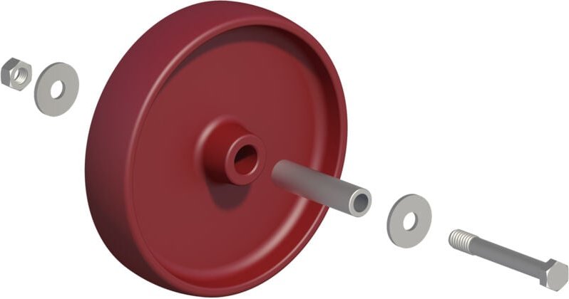 Layher Fahrgerüst Ersatzrad inklusive Achse für 1260.201