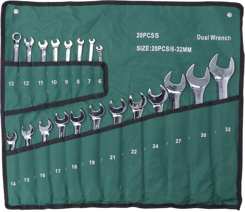 Elprico Komplettes metrisches Stahl-Kombinationsschlüsselset defekt.