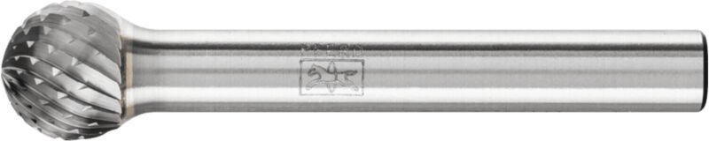 PFERD Hartmetall Frässtift Kugel KUD Ø 10x09 mm Schaft-Ø 6 mm Z4 universal mittel fein