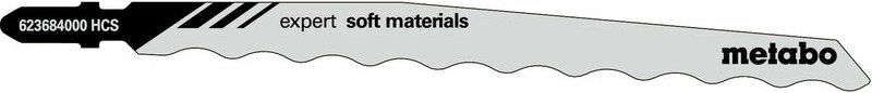 Metabo - 3 Stichsägeblätter expert soft materials 126 mm, hcs (623684000)