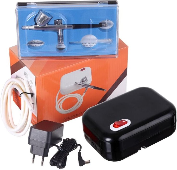 Modellierungssatz Mini Airbrush Kompressor Düse 0,3 Mm Schlauch Griff