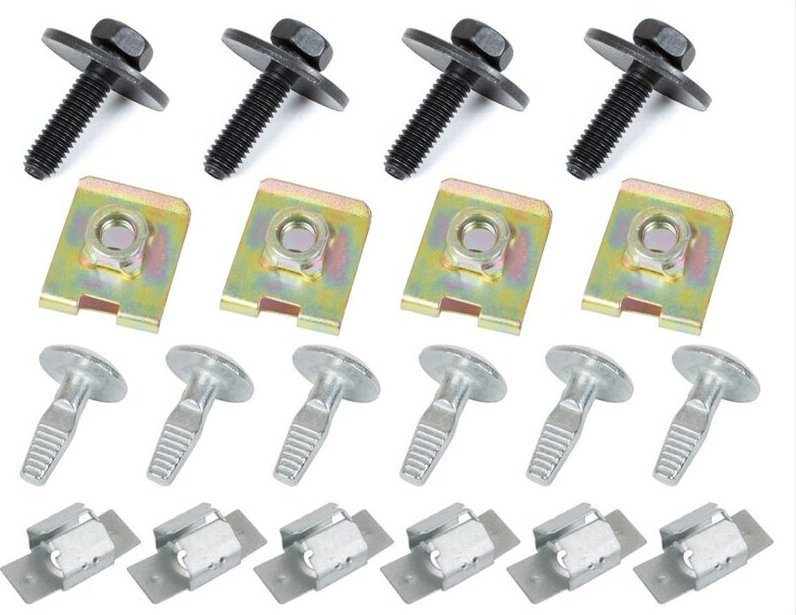 Citroen C5 II 04-08 Satz Clips zur Befestigung der Motorabdeckung, 20-teilig