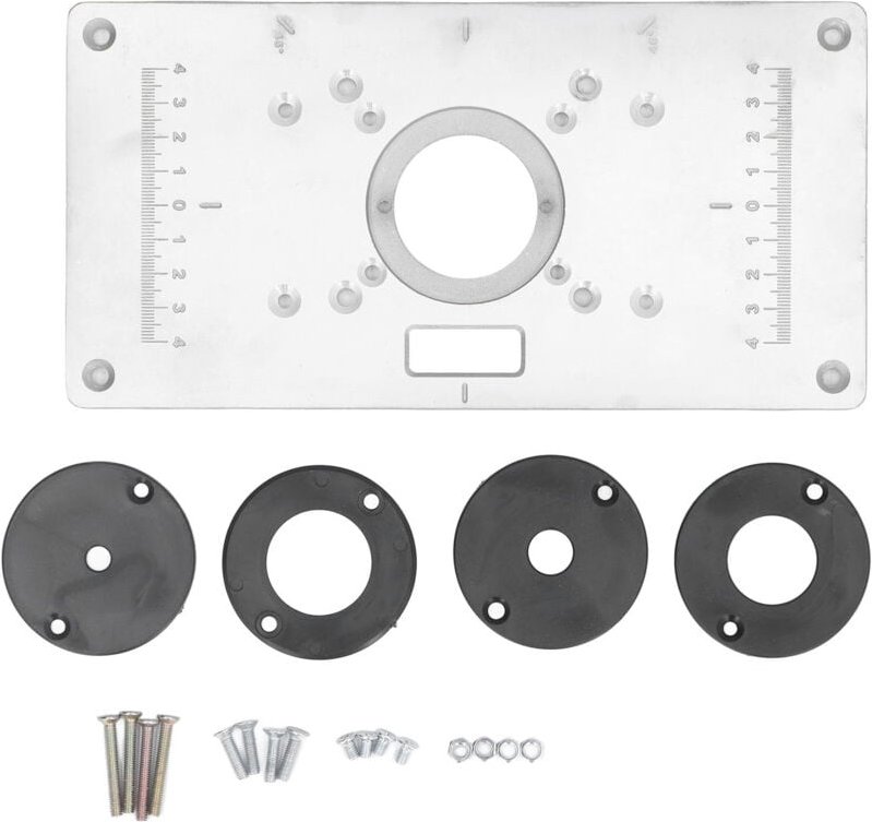 Klappbrett für Schneidemaschine, gravierte Holz-Frästisch-Einlegeplatte für Schneidemaschine.