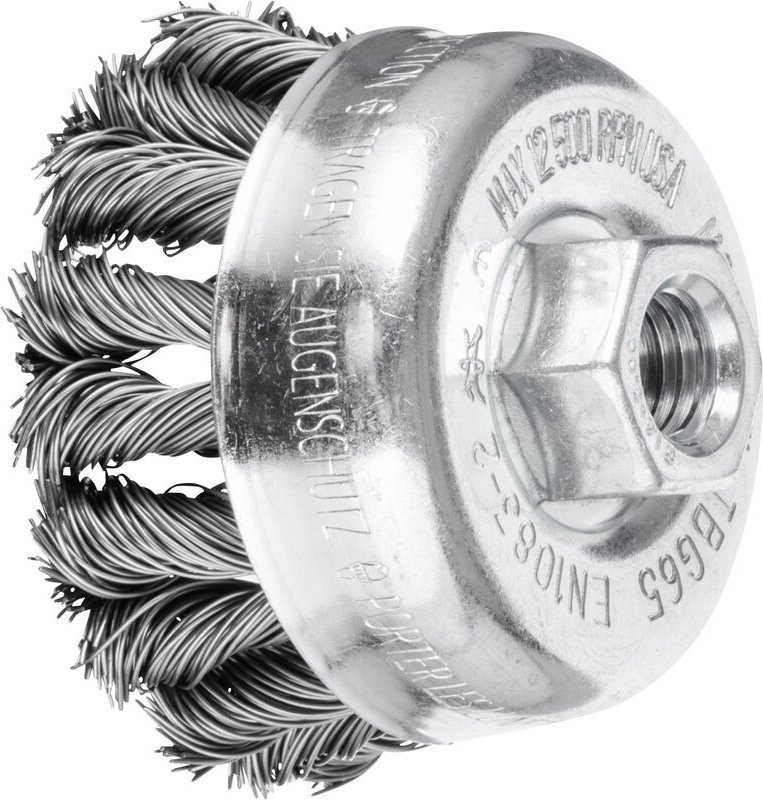 Pferd - combitwist Topfbürste gezopft tbg ø 65mm M14 Stahl-Draht-Ø 0,50 für Winkelschleifer 43305051