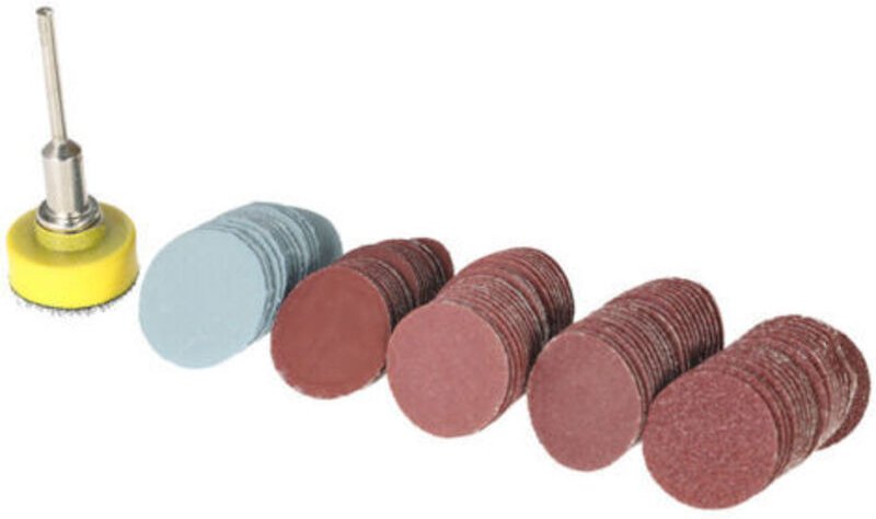 100 Stück Schleifscheiben 25 mm 2,5 cm Schleifbänder 2,5 cm Schleifpads Polieren + 1/8 Zoll Schaft Rotationswerkzeug Sch...