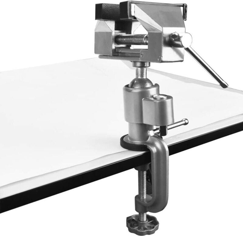 ZVD - Schraubstock aus Aluminium – 360-Grad-Schwenkbasis – Holzbearbeitung, Bohren, Sägen