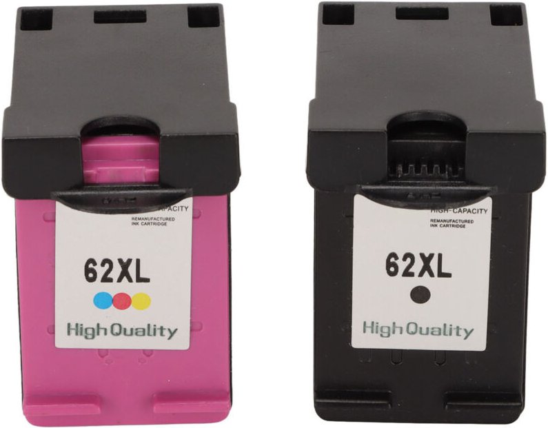 Eosnow 2pcs Tintenpatronen 62XL Colored Schwarzdruck Ersatz für HP OfficeJet 200 258 5540 5542 5640 7640 Drucker