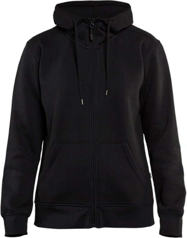 Arbeitskapuzenpullover mit Reißverschluss für Damen 3395 - Schwarz XS