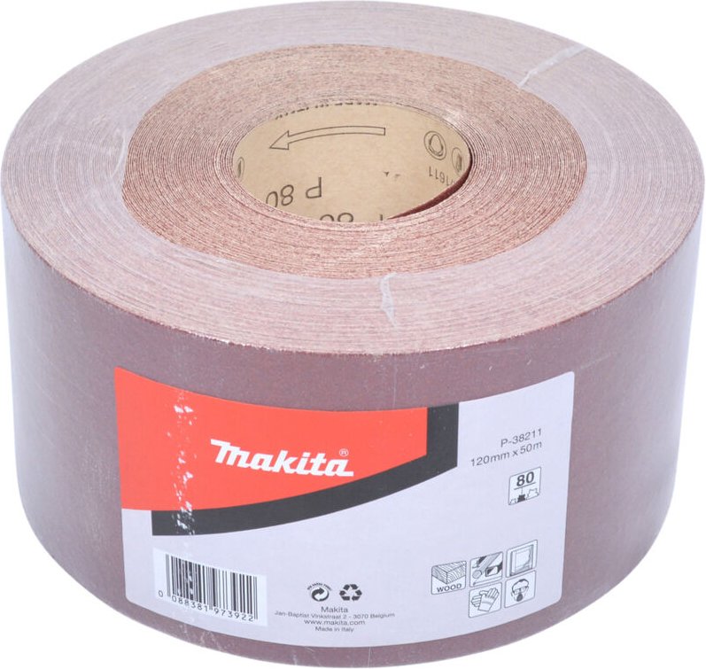 Schleifpapier-Rolle, 120 mm x 50 m, K80 120 mm x 50 m • K80 - Makita