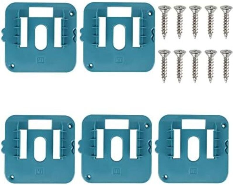 5-teiliger Batteriehalter für Makita 18-V-Batterie, 18-V-Batterie-Aufhängungshalterung, Batterie-Aufbewahrungsbox für BL...