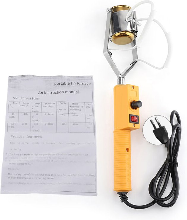 Eosnow 280W Elektrischer tragbarer Lötkolben -Schmelzenzinnofen mit Temperaturregelung