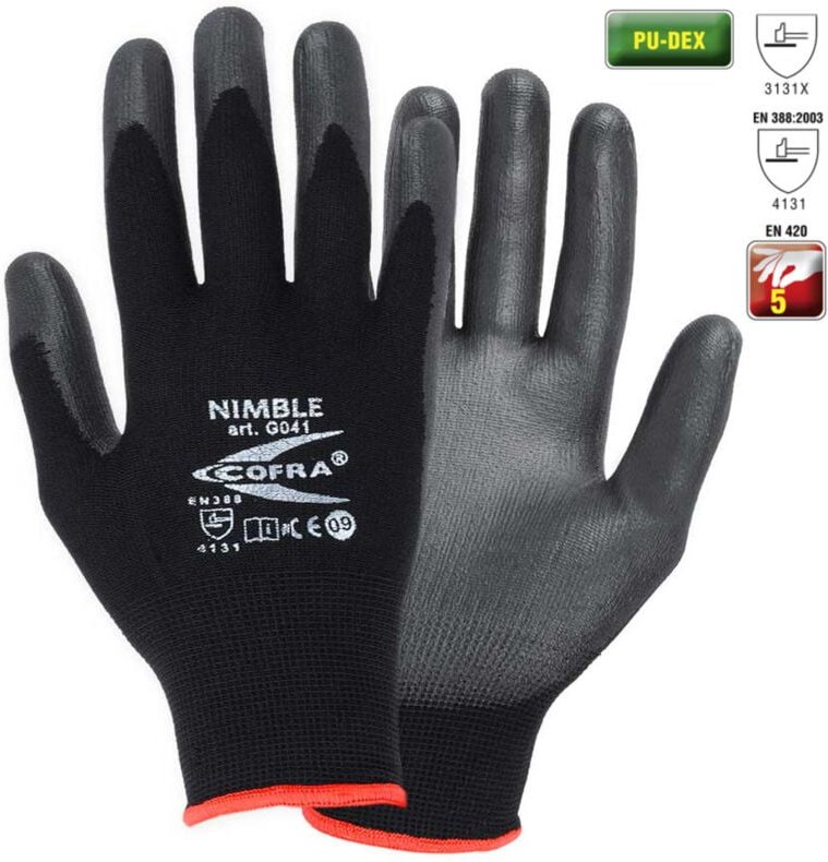 Arbeitshandschuhe aus pu-dex Polyurethan schwarz 11 (xxl)