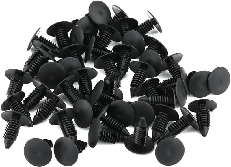 100 stücke Kunststoff Niet Clips Körper Trim Befestigungen Push-Pin Clips für Auto Stoßstange Schwarz - Lntyq
