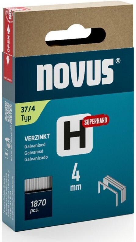 Feindrahtklammern h Typ 37, 4mm, 1870 Stk - Novus