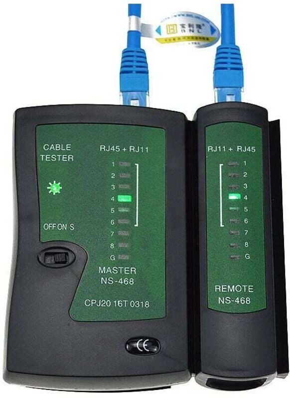 1 Stück schwarzer RJ11 RJ12 RJ45 Netzwerkkabeltester ISDN Netzwerkkabeltester Patchkabeltester