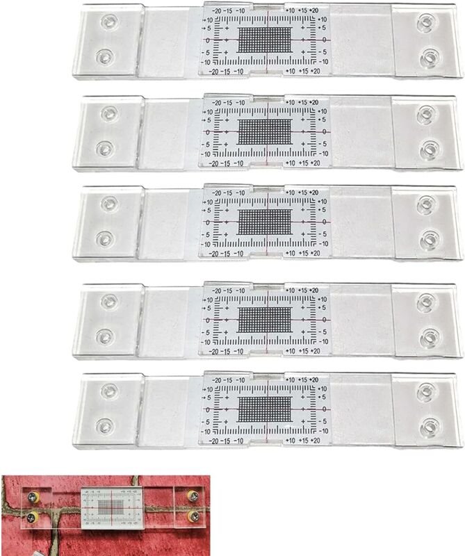 Risslehre, Risse, Schlitz für ebene Oberflächen, Riss - Tell-Tale Zubehör zur Überwachung und Aufzeichnung von Rissen (5...