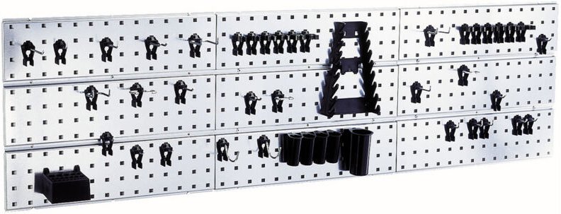 109659 Werkzeughaken Lochpaneel x 3 + 44 Clips (b x h x t) 1560 x 440 x 11 mm 1 St. - Raaco