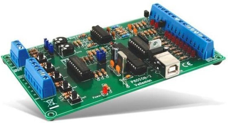 Velleman - Whadda Lötbausatz, diy, usb Experimentier-Schnittstellenkarte, kompatibel mit Windows