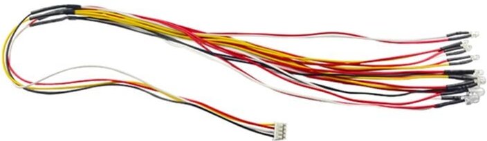 Tlily - 10 LED-Lichter, 2 Rot, 4 Gelb, 4 Weiß, für D12 D42 1/10 rc Auto, Upgrade-Teile, Dekorationszubehör