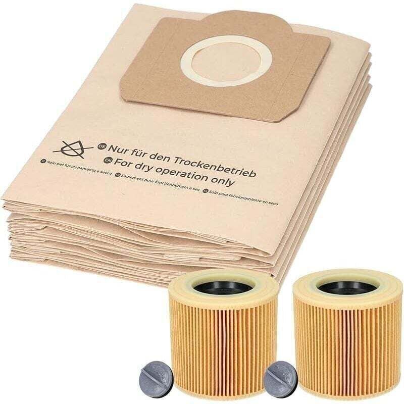 Thumbnail - 20 Staubsaugerbeutel und 2 Staubfilter, passend für Kärcher WD3 und MV3 Staubsauger. Alternativen für Staubsaugerbeutel:...