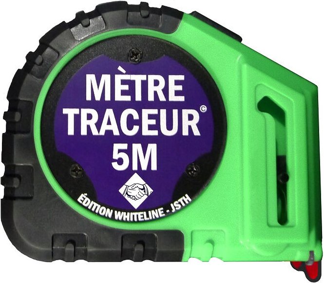Plottermaßstab 5m + 10 Minen whiteline edition JSTH - Weiß - MT5-B