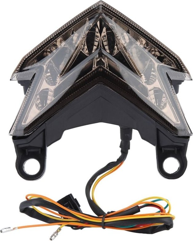 Yctze LED Motorrad-Rücklicht Bremslicht Blinker LED-Rückleuchten für Motorrad für Z800 2013 2014 (schwarz).