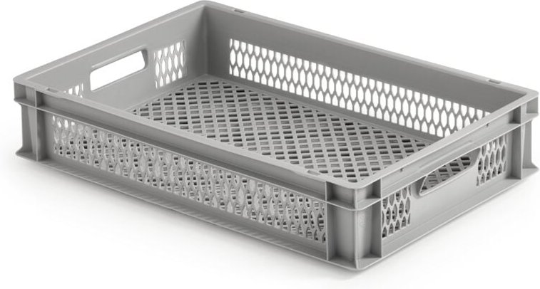 ALUTEC Kunststoffbehälter (60x40x12cm, stapelbar, lebensmittelecht, -40/+80°C)