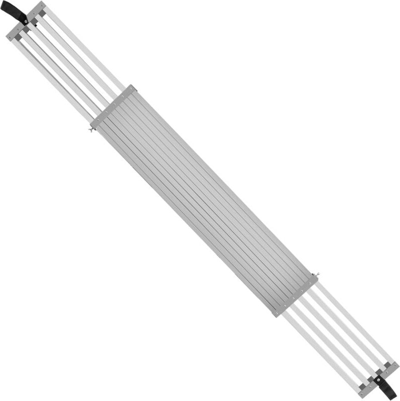 Mophorn Teleskop-Arbeitsplanke aus Aluminium, 2,4–4,9 m, Tragkraft 227 kg, 31,8 cm breite Gerüstplanke, rutschfestes Ver...