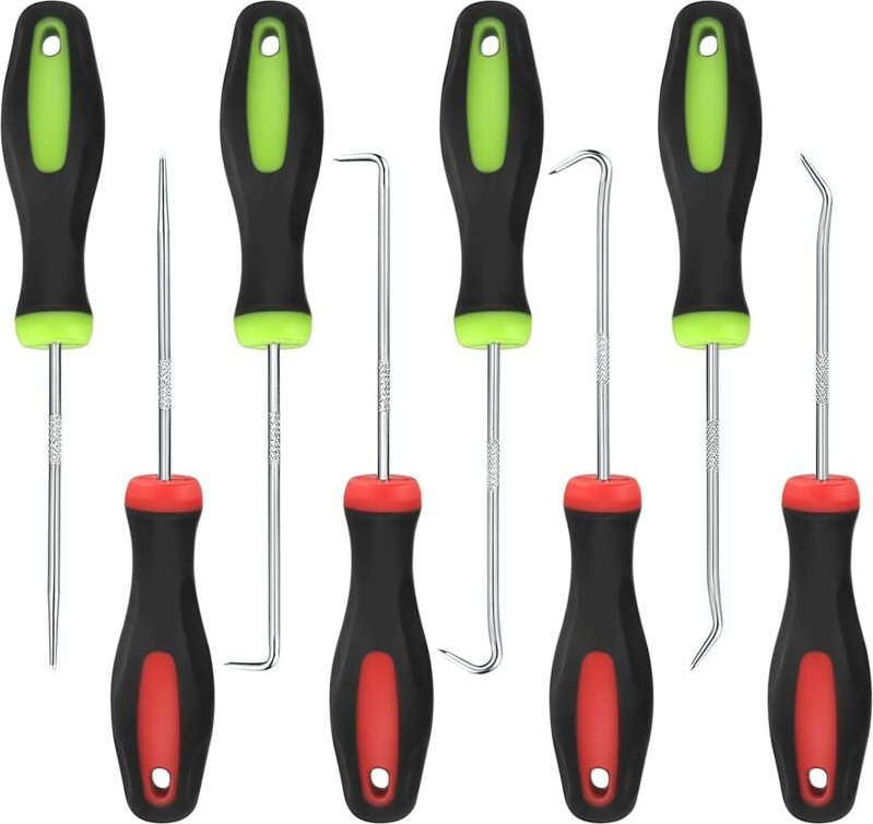 8-teiliges Präzisions-Haken- und Schraubendreher-Set, Langhaken, Pick und Pick, Präzisionspicks und -haken, O-Ring-Entfe...