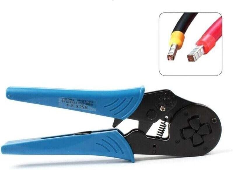 Selbstjustierendes Crimpwerkzeug, Crimpwerkzeug für Kabelenden von 4 bis 16 mm² (AWG10-5), für schnelles und einfaches C...