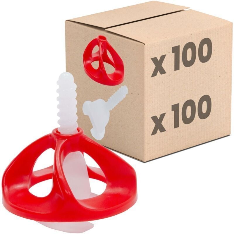 CHOYCLIT Fliesen-Nivelliersystem, Verlegehilfe-Set, Fliesenlegerwerkzeug, ergonomisch – 3 mm Set: 200 Stück, 100 Tabs + ...