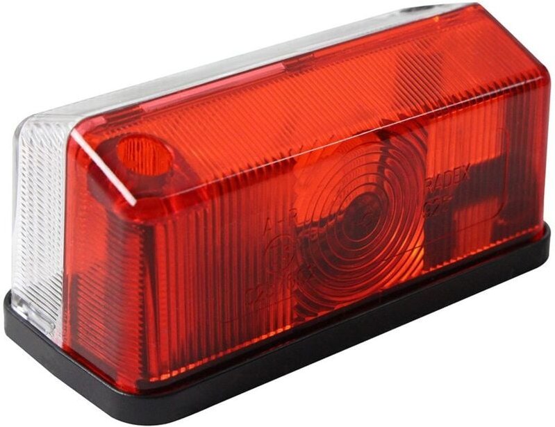 LAS - Umrissleuchte eckig rotes und weißes Licht Anhängerzubehör