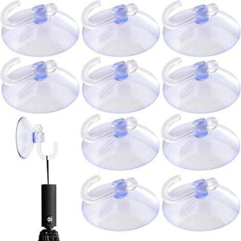 10er-Pack robuste Saugnäpfe - Mini-transparente Saugnapf-Haken für Küche und Bad, leichte und praktische tragbare Haken ...