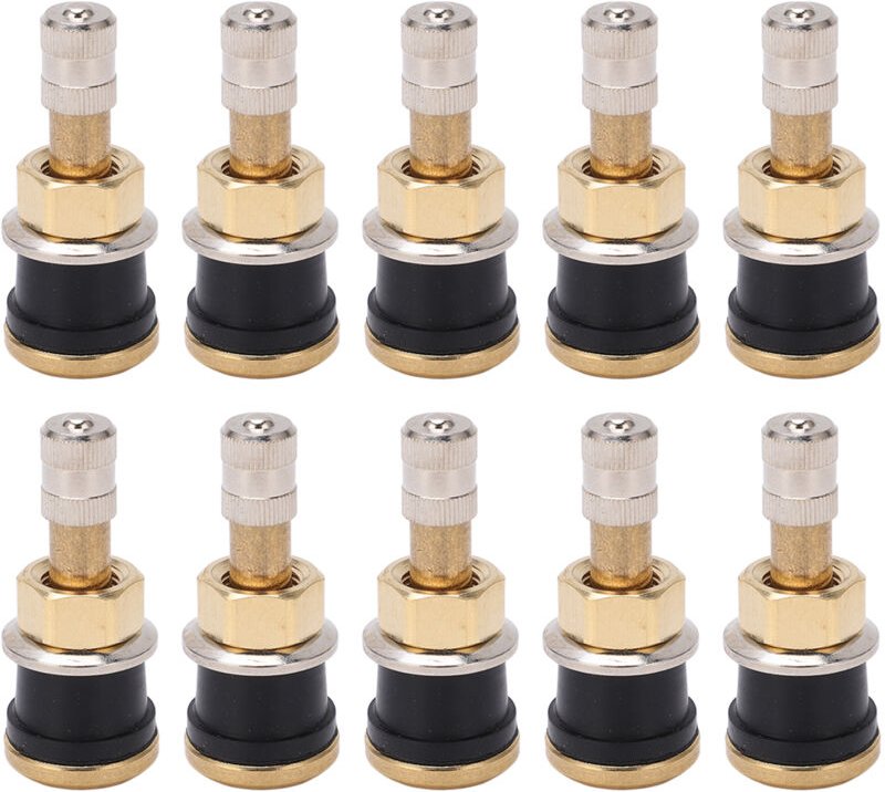 Tbest TR501 Messing-Ventilschaft für hochfeste schlauchlose LKW-Reifen für 0,625 Zoll Löcher, langlebig, rostfrei und au...