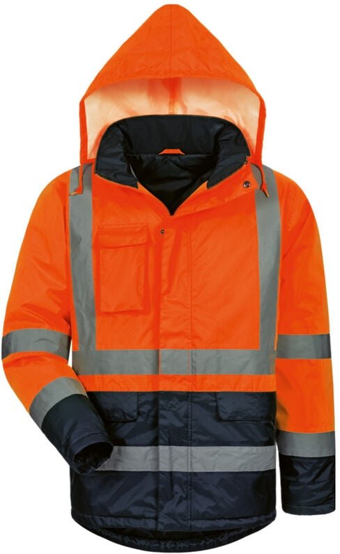 Gr .2XL (62/64) STEFAN WARNSCHUTZPARKA ORANGE/MARINE orange STEFAN HIGH VIS