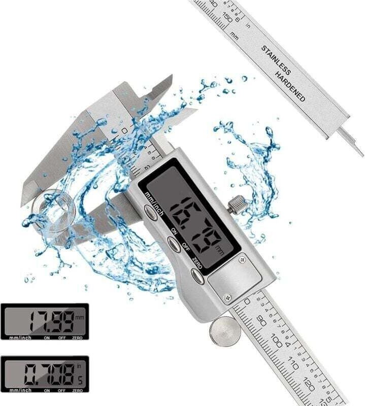 150-mm-Digitalmessschieber (0–6 Zoll) / Edelstahl / Präzisionseinstellung / elektronischer Messschieber / Durchmesser-, ...