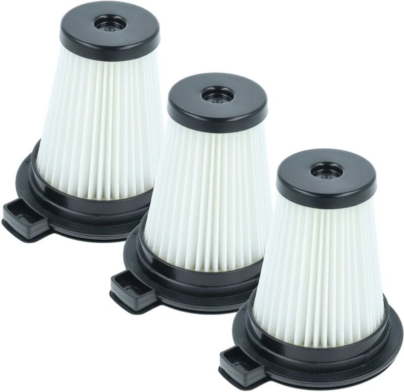 vhbw 3x Faltenfilter Ersatz für Grundig C00874236, 874236, 9178039181 für Nass- & Trockensauger - Patronenfilter Schwarz...