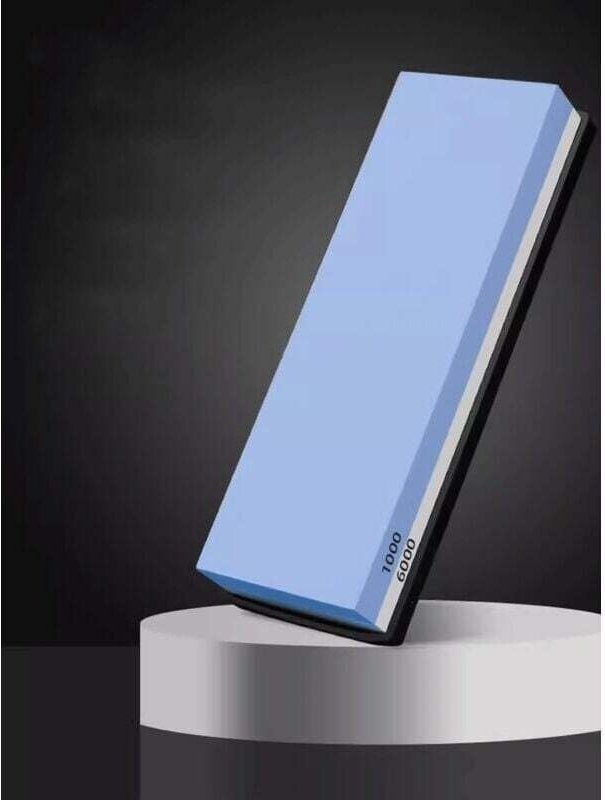 Schleifstein mit Körnung 1000/6000, 2-in-1-Profi-Messerschärfer, doppelseitiger Schleifstein mit rutschfester Silikonbas...