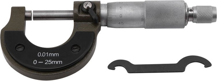 Hochpräzises Außendickenmessgerät mit 1 Mikrometer, Messbereich 0-25 mm